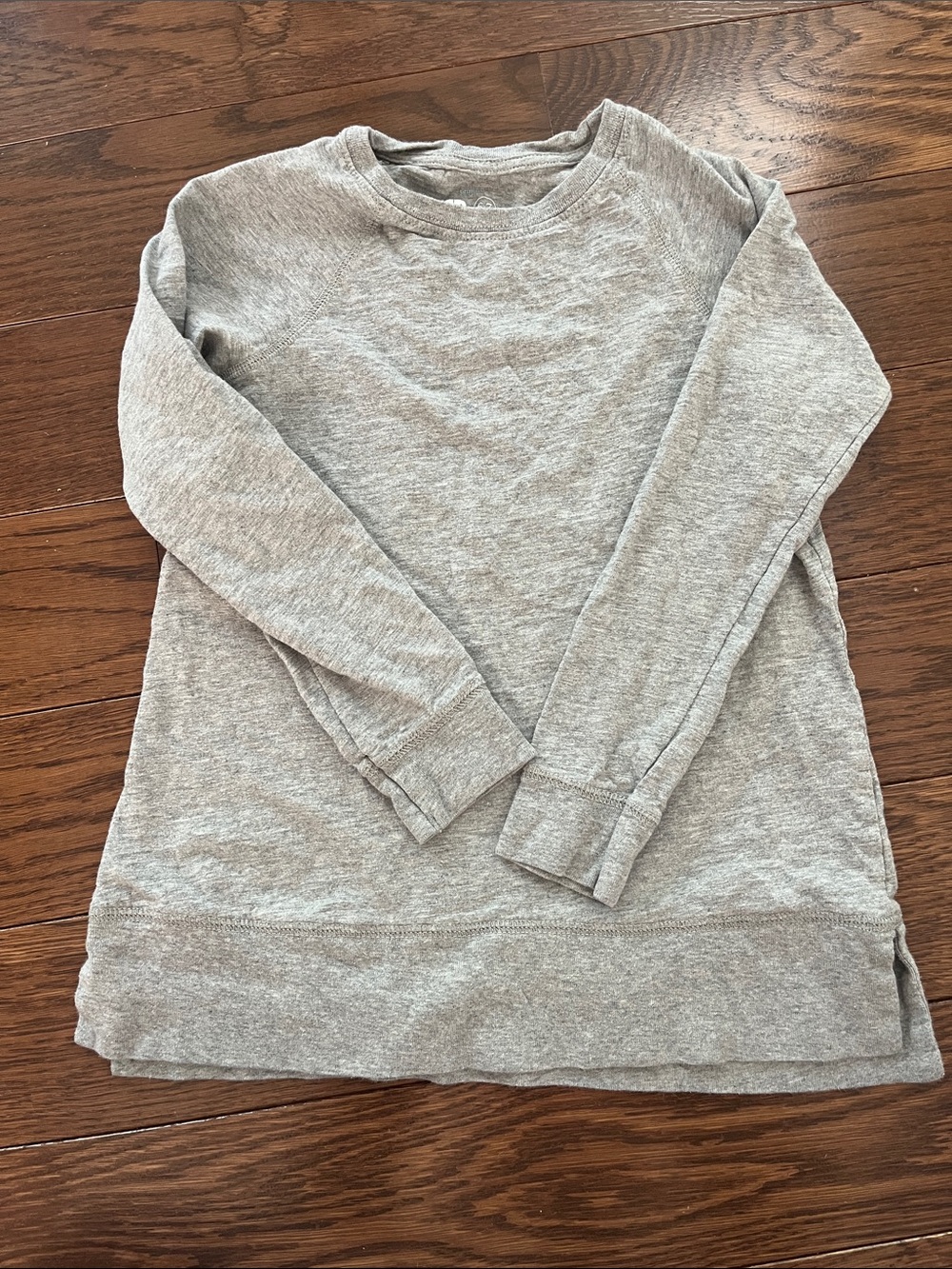 Primary Heather Gray Long Sleeve Crewneck Top
